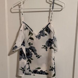 SHEIN Floral Camisole - White and Blue
